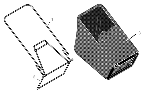Bag Assembly Diagram and Parts List for 20407X99D 2000 Briggs and Stratton Lawn Mower
